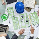 定規 テンプレート 5セット 円定規 図形テンプレート 学生 学習用 建築 デザイン 文具 DIY イラスト 図形描画ツール