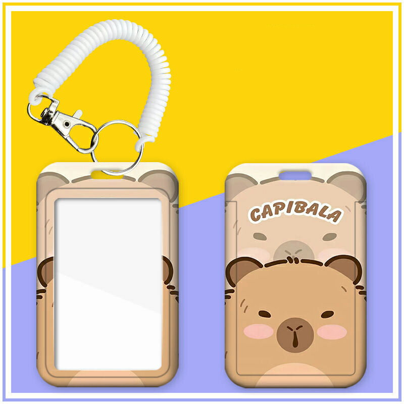 定期入れ コイル 付き カピバラ パスケース ピン ク ワーナーブラザース クラフト ICカードケース かわ..