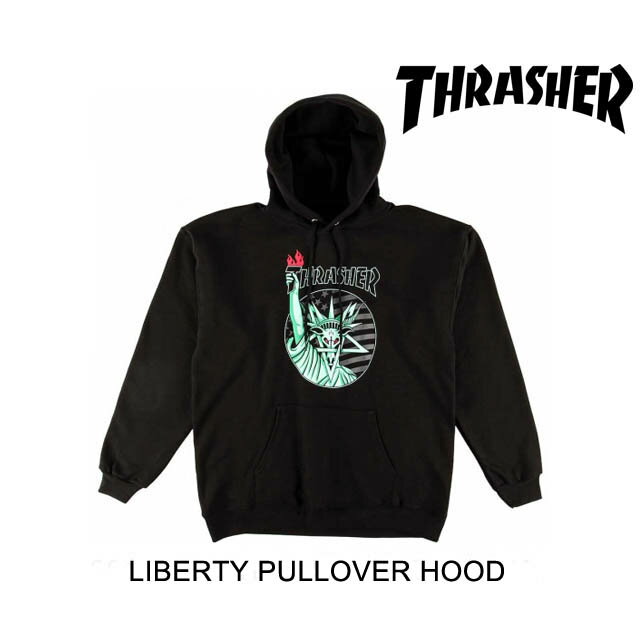 THRASHER スラッシャー フーディー パーカー LIBERTY GOAT PULLOVER HOOD BLACK USAモデル