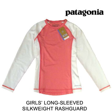 2018 PATAGONIA パタゴニア ラッシュガード GIRLS' LONG-SLEEVED SILKWEIGHT RASHGUARD PKPK PEAK PINK