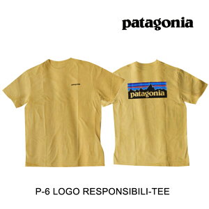 PATAGONIA パタゴニア P-6 ロゴ レスポンシビリティー メンズ Tシャツ P-6 LOGO RESPONSIBILI-TEE SUYE SURFBOARD YELLOW 38504