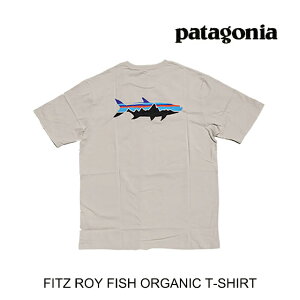 PATAGONIA パタゴニア フィッツロイ フィッシュ オーガニック Tシャツ FITZ ROY FISH ORGANIC T-SHIRT PUFT PUMICE W/FITZ ROY TARPON 38525