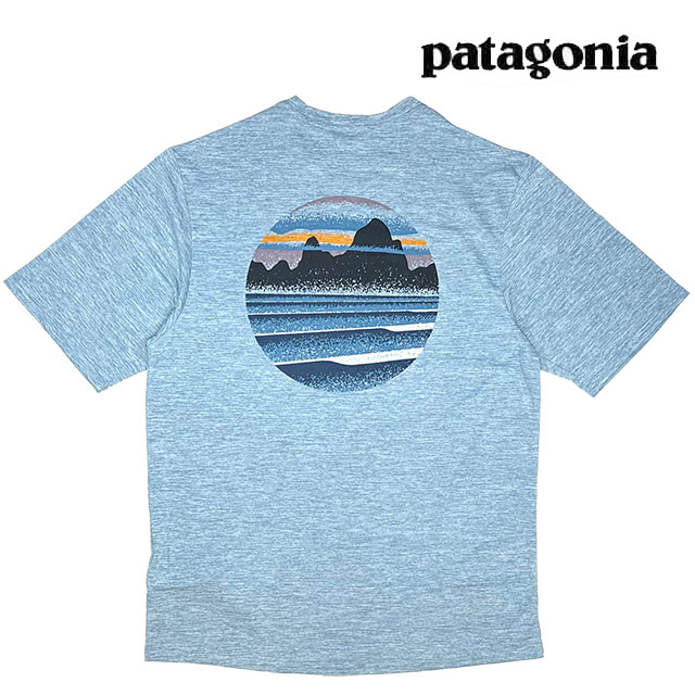 PATAGONIA パタゴニア キャプリーン クール デイリー グラフィック シャツ CAPILENE COOL DAILY GRAPHIC SHIRT SSMX SKYLINE STENCIL : STEAM BLUE X-DYE 45235
