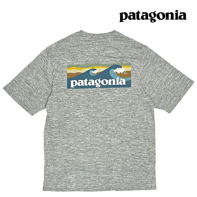 PATAGONIA パタゴニア キャプリーン クール デイリー グラフィック シャツ CAPILENE COOL DAILY GRAPHIC SHIRT -WATERS BLAF BOARDSHORT LOGO ABALONE BLUE : FEATHER GREY 45355
