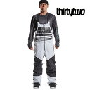 2022 THIRTYTWO 32 T[eB[c[ XvO uCN ru pc SPRING BREAK BIB PANT WHITE/BLACK Y Xm{