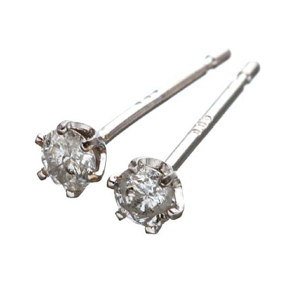 Pt900 0.1ct一粒ダイヤモンドピアス（プラチナ）101863
