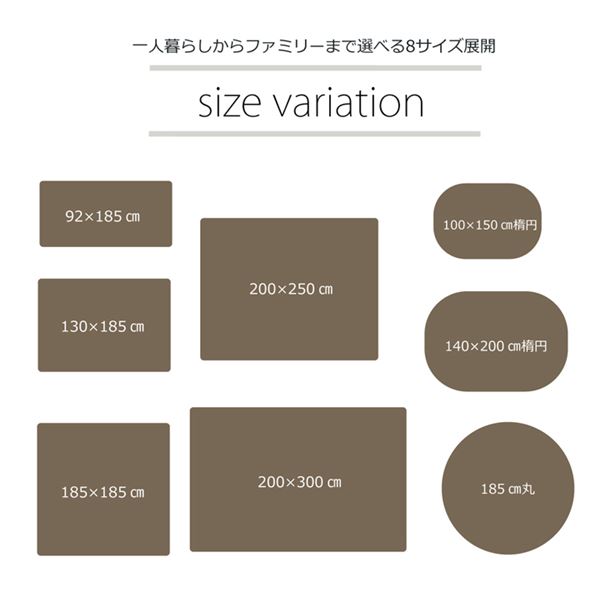 ラグマット カーペット 4畳 シャギー 無地 北欧 マイクロファイバー ブルー 約200×300cm （ホットカーペット対応）