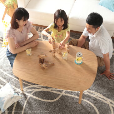 こたつ テーブル 長方形 丸くてやさしい北欧デザインこたつ〔モイ〕105x75cm +保温綿入り両面フランネルこたつ布団 2点セット おしゃれ センターテーブル ソファテーブル リビングテーブル ローテーブル 北欧 天然木 オーク 高さ調節 継ぎ脚 ラウンド 円形