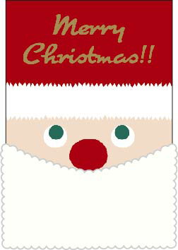クリスマスハンドメイドポストカード　サンタクロース　CMPH-335