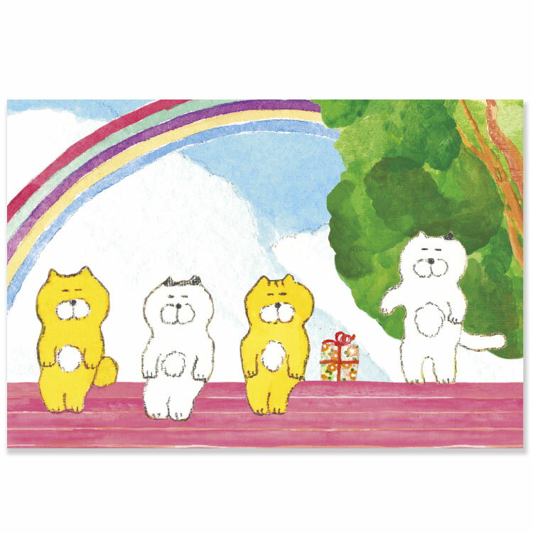 今井杏ポストカード「猫の集会」 F08-PP-68
