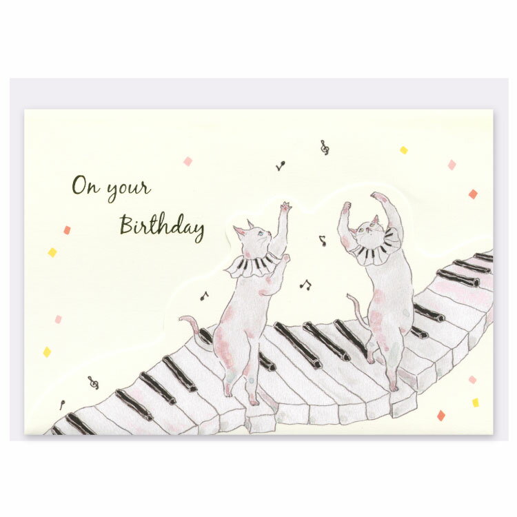 トコロコムギグリーティングカード　音楽（バースデー）　K06-GV-246