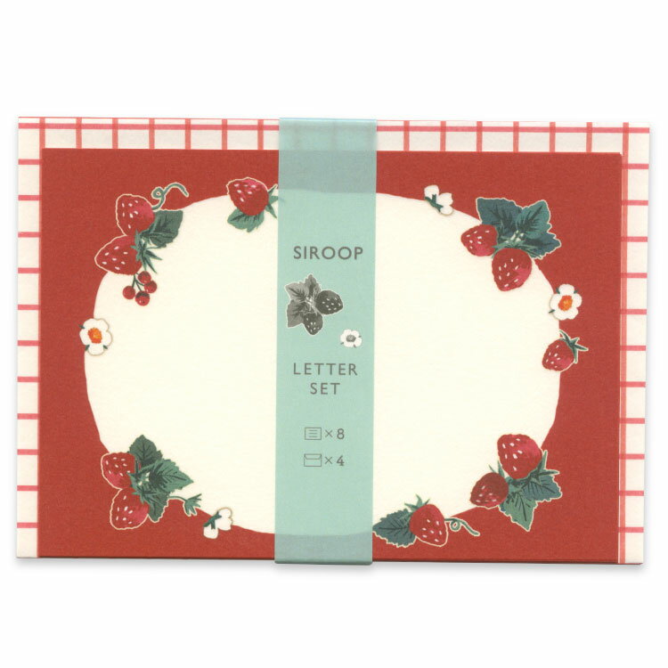 藤並うずら　レターセット　いちご　K12-AHK-403