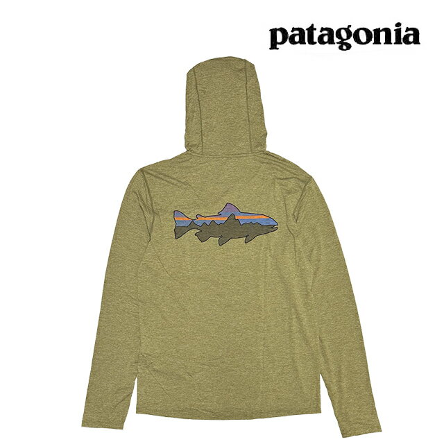 PATAGONIA パタゴニア キャプリーン クール サン フーディ フィッツロイ トラウト CAPILENE COOL SUN HOODY FITZ ROY TROUT CGBX CAPER GREEN - BUCKHORN GREEN X-DYE 44937 速乾