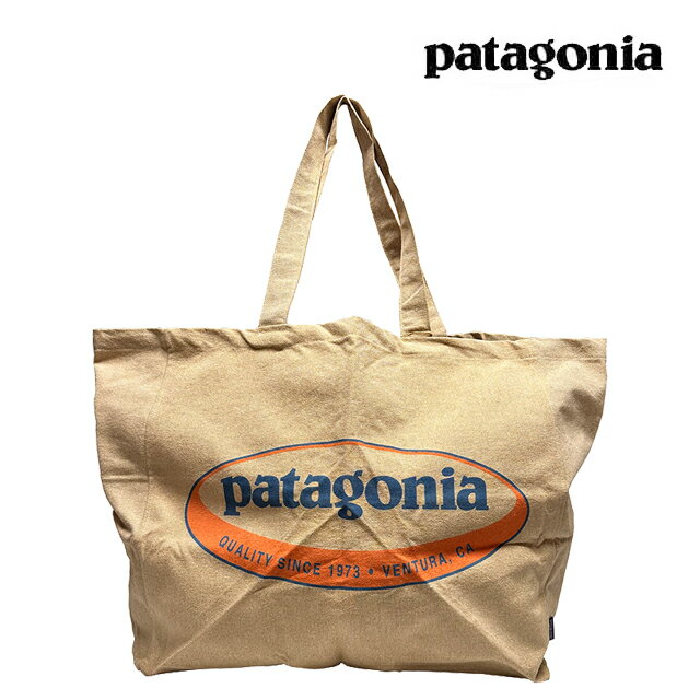 乐天商城 - PATAGONIA パタゴニア リサイクル オーバーサイズ トート RECYCLED OVERSIZED TOTE OLCC '95 OVAL LOGO: CLASSIC TAN 59255