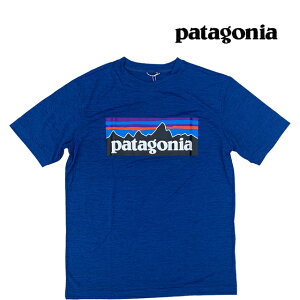 PATAGONIA パタゴニア ボーイズ キャプリーン クール デイリー Tシャツ BOYS' CAPILENE COOL DAILY T-SHIRT PLBX P-6 LOGO: SUPERIOR BLUE X-DYE 62420