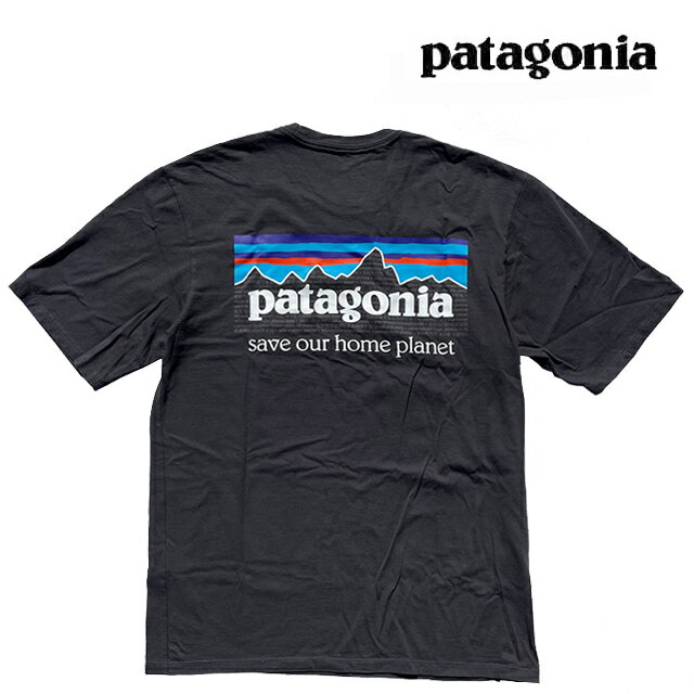 楽天ACTIVE BOARD SELECTPATAGONIA パタゴニア P-6 ミッション オーガニック Tシャツ P-6 MISSION ORGANIC T-SHIRT INBK INK BLACK 37529