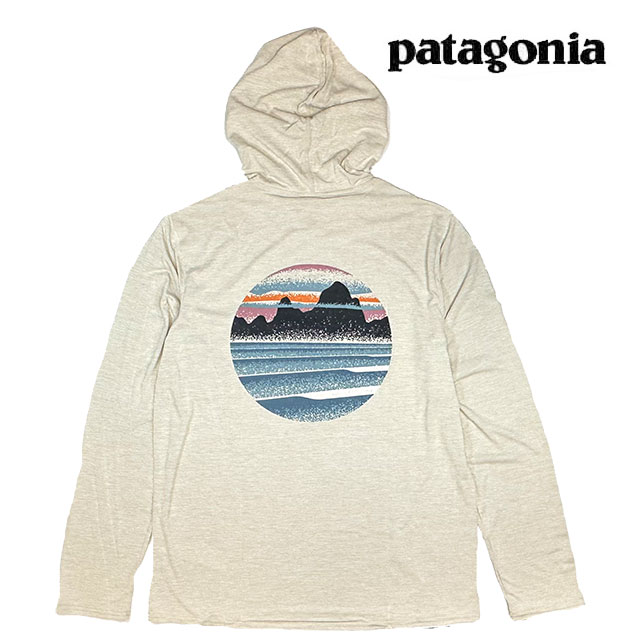 PATAGONIA パタゴニア キャプリーン クール デイリー グラフィック フーディ (リラックス フィット) CAPILENE COOL DAILY GRAPHIC HOODY RELAXED SSPX SKYLINE STENCIL : PUMICE X-DYE 45335