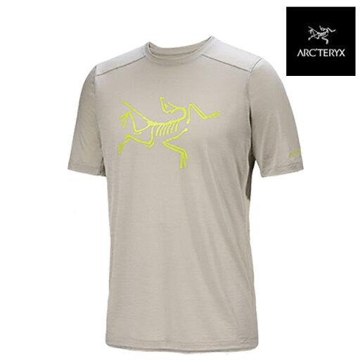 ARC'TERYX イオニア メリノウール ロゴ ショートスリーブ Tシャツ IONIA MERINO WOOL LOGO SHIRT SS TEE RUNE/EUPHORIA X000006796 アウトドア ハイキング