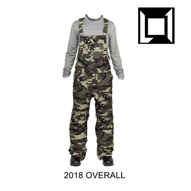 2018 L1 エルワン オーバーオール パンツ OVERALL PANT CAMO ビブ パンツ メンズ