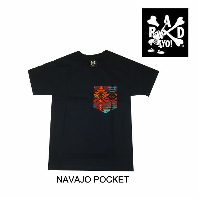 乐天商城 - RADYO ラッドヨー Tシャツ NAVAJO POCKET TEE NAVY