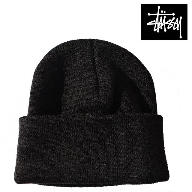 STUSSY ステューシー ストック カフ ビーニー STOCK CUFF BEANIE BLACK 1321020