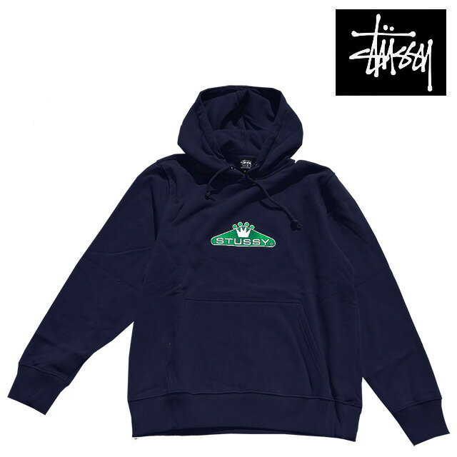 ステューシー パーカー（メンズ） STUSSY ステューシー クラウンド フード フーディ CROWNED APP. HOOD NAVY 118423