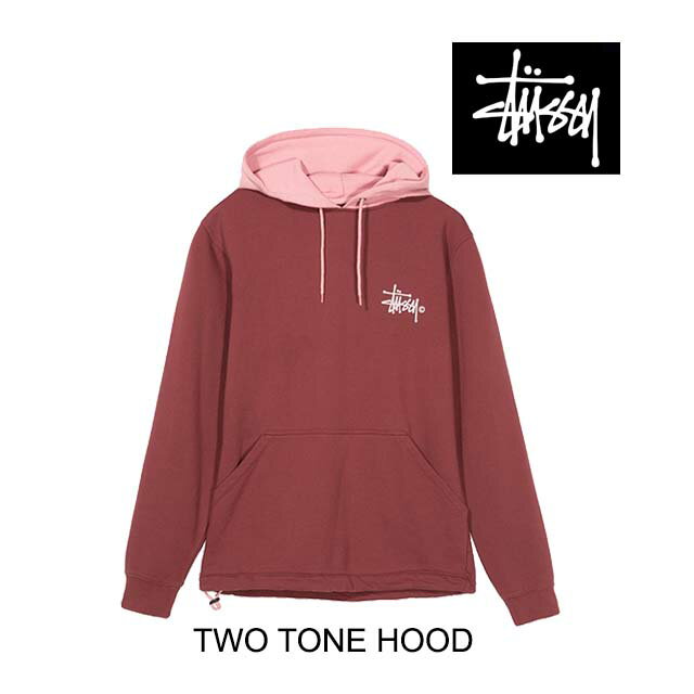 ステューシー パーカー メンズ STUSSY ステューシー ツー トーン フード TWO TONE HOOD BURGUNDY 118290