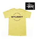 ステューシー ペアTシャツ STUSSY ステューシー シティ サークル Tシャツ CITY CIRCLE TEE YELLOW 1904501