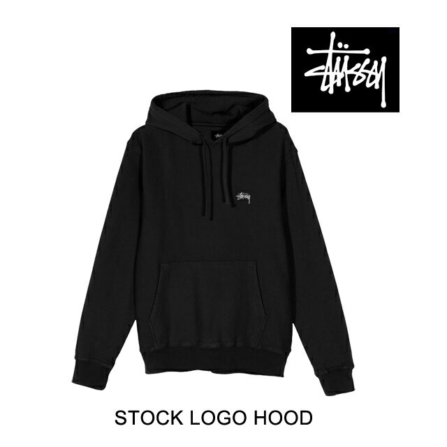 ステューシー パーカー メンズ STUSSY ステューシー ストック ロゴ フード STOCK LOGO HOOD BLACK 118364