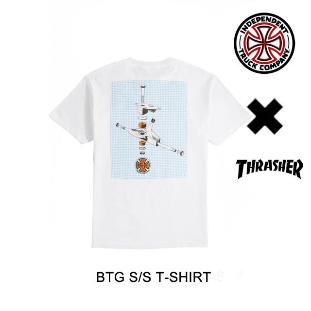 乐天商城 - INDEPENDENT インディペンデント Tシャツ THRASHER BTG S/S T-SHIRT WHITE