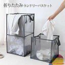 ランドリーバスケット 折りたたみ 洗濯かご メッシュ ランドリーバッグ 大容量 大きい 通気性 収納 スリム ランドリーボックス クリーニングバッグ 持ち運び 自立 洗濯物入れ ダブル 一 二段 洗濯ボックス 収納ボックス ぬいぐるみ おしゃれ