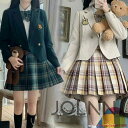 女子高生 制服 5点セット 学生服 JK制服 ジャケット+長袖シャツ+スカート+蝶結び+バッジ コスプレ レディース 高校制服 セーラー服 JK チェック 学生...