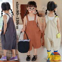 韓国子供服 サロペット オーバーオール キッズ 女の子 サロペットパンツ つなぎ パンツ 夏着 子ども服 こども服 ベビー ジュニア ボトムス ショートパンツ カジュアル 可愛い おしゃれ 純色 涼しい 通園 通学 旅行 お出かけ 姉妹 双子 80/90/100/110/120/130cm 選べる3色