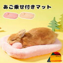 うさぎ ベッド うさぎ マット 小動物 ペット用 あご乗せ 枕 ふわふわ ウサギ クッション ペットベッド モルモット ハムスター チンチラ うさちゃん 子犬 清潔 便利 座布団 もこもこ かわいい 洗える 寝床