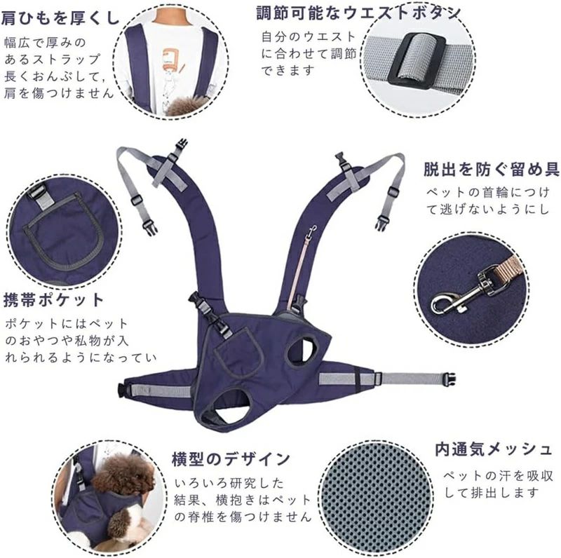 ペット用スリング ペットキャリア キャリーバッグ ショルダーバッグ バックル ペッ...