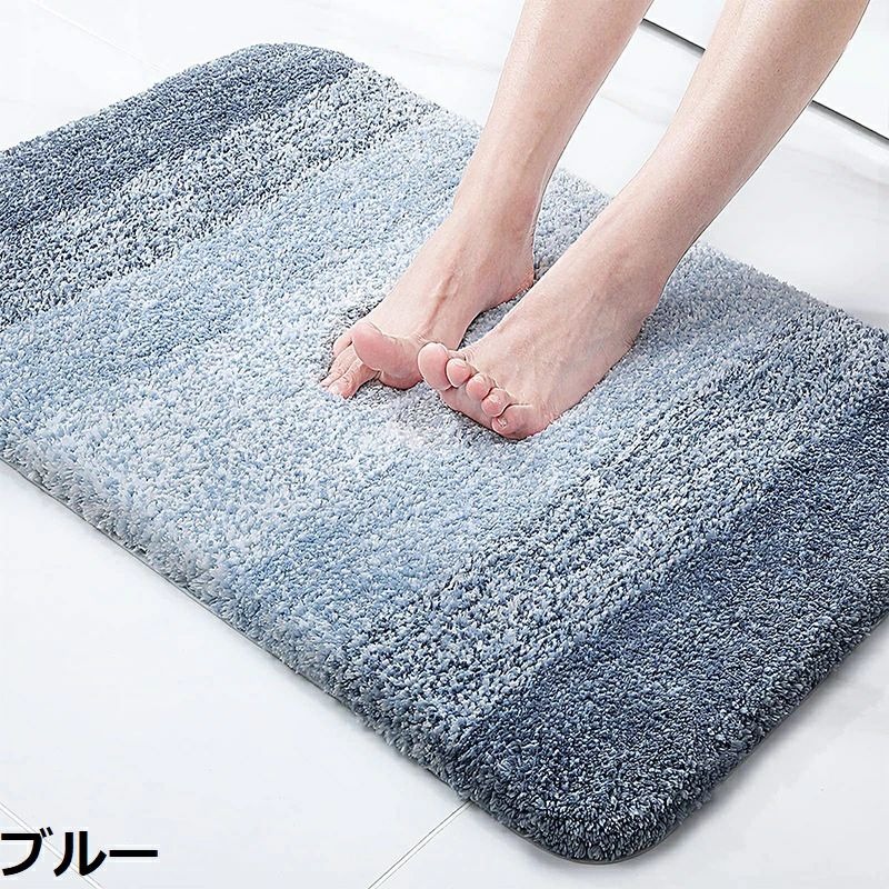 Activeshop楽天市場店のバスマット 超厚い お風呂マット 足拭きマット 2size 速乾 滑り止め 洗える 瞬間吸収フロアマット 丸洗い可能 洗面所 脱衣所 浴室 キッチン 台所｜アングル3