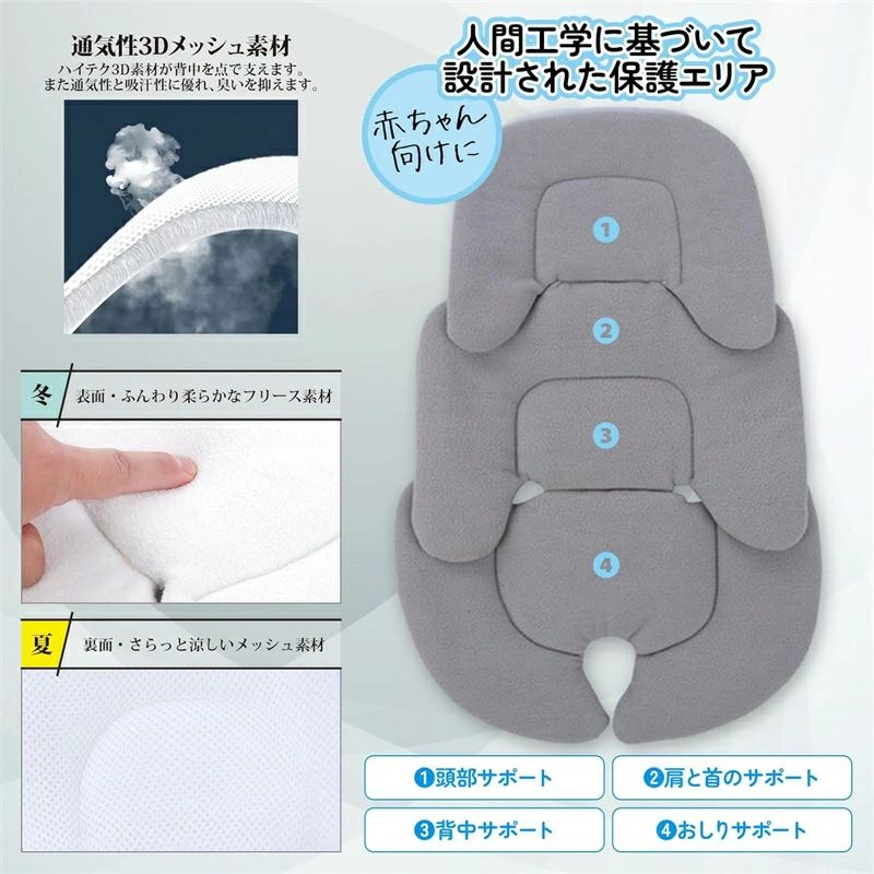 ベビーカーシート ベビー 秋 ギフト シートクッション ベビーカークッション 新生...