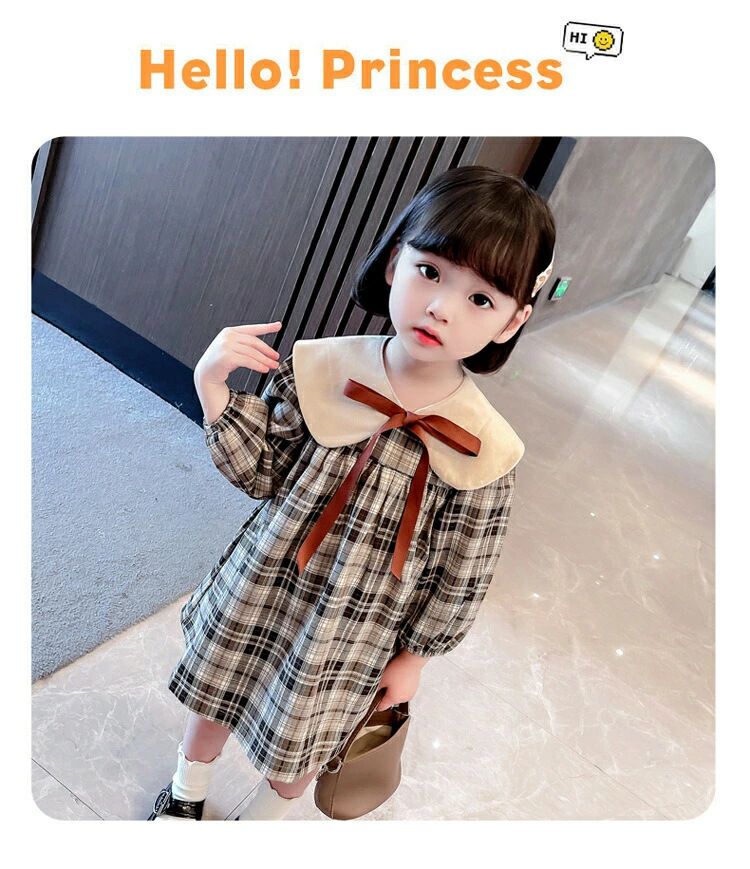 ワンピース キッズ 長袖 春秋 襟付き 女の子 子供 長袖 フォーマル ワンピース 綿 子供服 おしゃれ 発表会 結婚式 ジュニア ガールズ 綿 コットン 秋 冬 カジュアル かわいい おしゃれ 子供服チェック リボン aライン