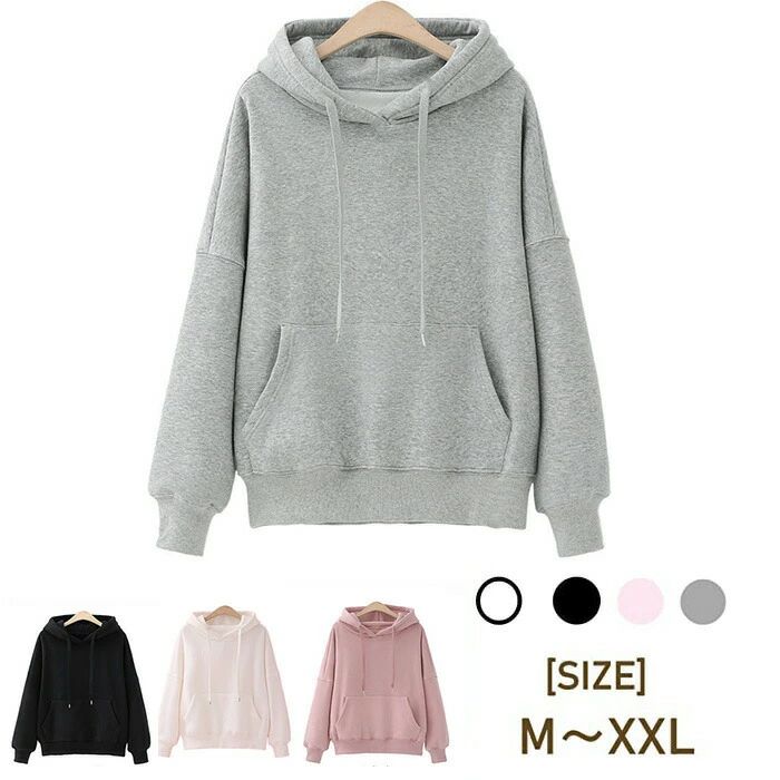 商品仕様 柔らかな着心地もストレスフリーに着用できること間違いなし。 程よい厚みと裏起毛になっているので、肌触りも抜群です◎ シンプルながらも女性らしい、やわらかな雰囲気の定番的パーカーです。 体型もカバーでき、カンガルーポケットも便利！ワイドシルエットともマッチするので、トレンド感のあるゆるいスタイリングもおすすめ。 レディーライクなフレアスカートなどとあわせるMIXコーデもぜひ。カラーグレー、ピンク、ブラック、ホワイトサイズS、M、L、XL、2XLセット内容トップス単品原産国中国注意事項※お客様のモニター環境により実物の色合いと若干お色目が異なる場合がございます。 ※商品生地、色合い、コサージュやその他装飾部品の色やデザイン等、生産時期によって、差異が生じます。そのため、同じ商品を複数点ご購入の場合、場合によって色、コサージュのデザイン等差異がでる場合がございます。ご了承ください。 ※着用 保管頂きます際には他のものとの摩擦などにより色移りや傷になる場合が 御座いますのでご注意ください。商品仕様 柔らかな着心地もストレスフリーに着用できること間違いなし。 程よい厚みと裏起毛になっているので、肌触りも抜群です◎ シンプルながらも女性らしい、やわらかな雰囲気の定番的パーカーです。 体型もカバーでき、カンガルーポケットも便利！ワイドシルエットともマッチするので、トレンド感のあるゆるいスタイリングもおすすめ。 レディーライクなフレアスカートなどとあわせるMIXコーデもぜひ。カラーグレー、ピンク、ブラック、ホワイトサイズS、M、L、XL、2XLセット内容トップス単品原産国中国注意事項※お客様のモニター環境により実物の色合いと若干お色目が異なる場合がございます。 ※商品生地、色合い、コサージュやその他装飾部品の色やデザイン等、生産時期によって、差異が生じます。そのため、同じ商品を複数点ご購入の場合、場合によって色、コサージュのデザイン等差異がでる場合がございます。ご了承ください。 ※着用 保管頂きます際には他のものとの摩擦などにより色移りや傷になる場合が 御座いますのでご注意ください。
