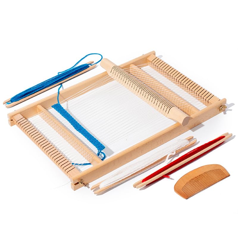 【送料無料】機織り機 編み機 織り機 卓上織り機 卓上手織機 多機能編みキット おもちゃ ギフト 操作簡単 木製調整可能 糸付き 初心者向け 子ども 大人兼用 手芸用品 用知的おもちゃ 教育玩具 おもちゃ 贈り物