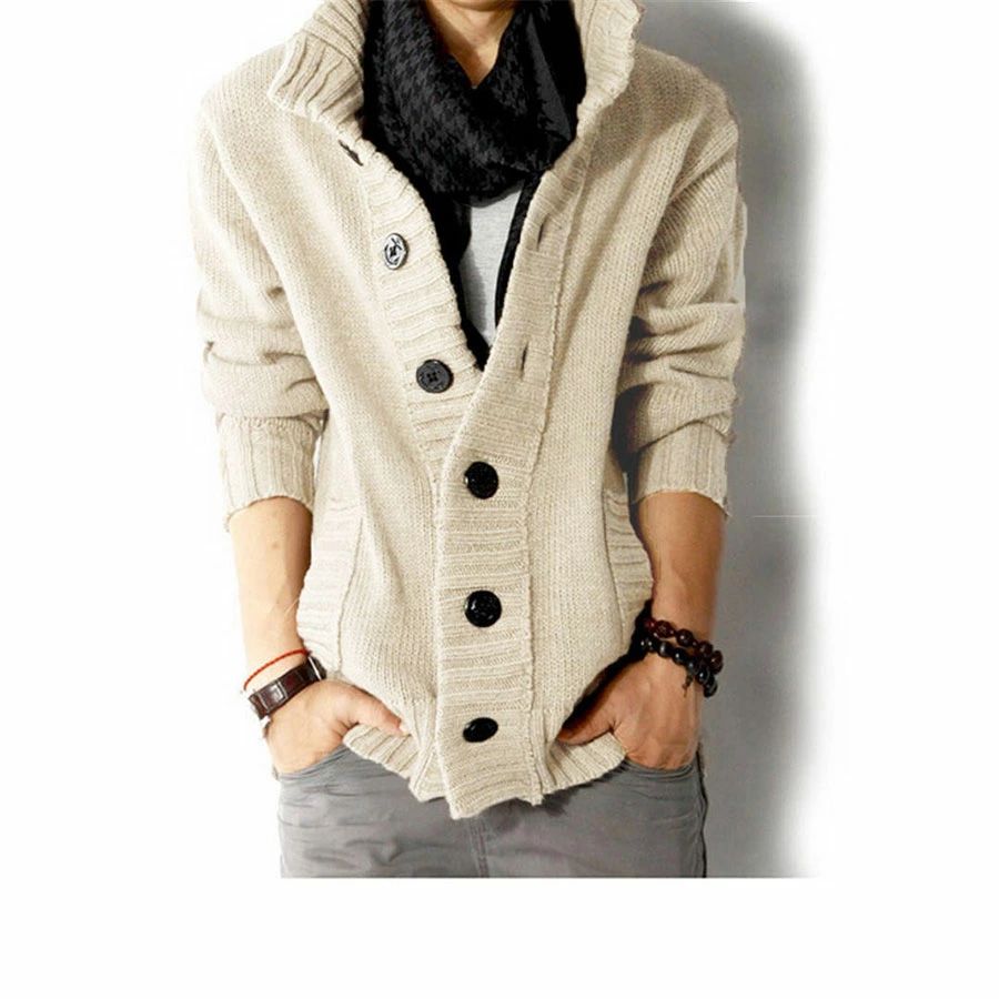 セーター プレゼント ニット カーディガン ゆったり着れる 大きいサイズ ガウン カーデ メンズ ロング お兄系 黒 カーディガン 紺 青 赤 グレー