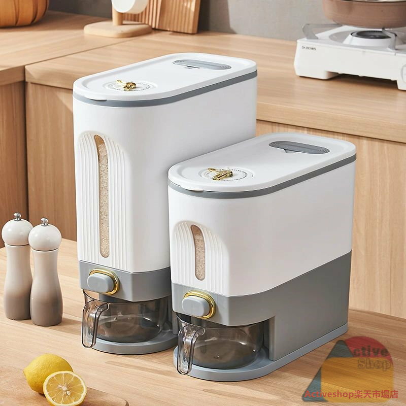 米びつ 米入れ 計量カップ付 ドライフードディスペンサー ライスストッカー こめびつ 大容量 密閉 鮮度..