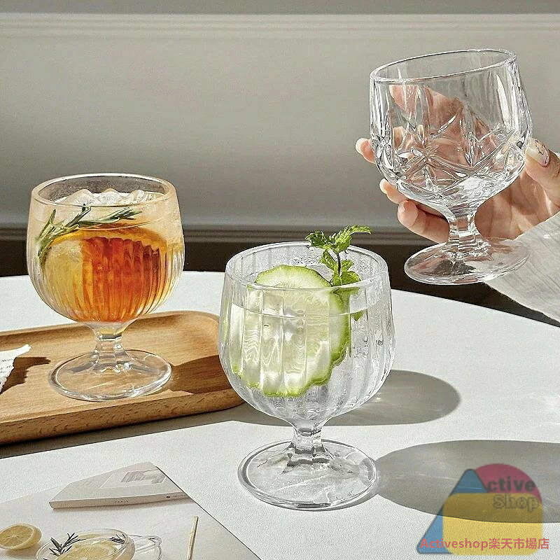 おしゃれ 気質 小さなフランスのゴブレットレトロ家庭用女性ジュースカップワイングラスウォーターカップ