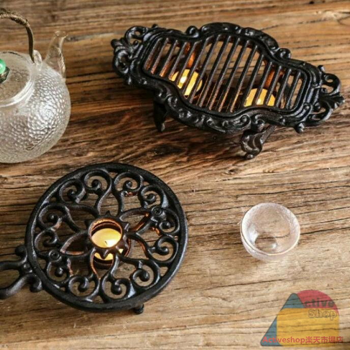 ティーウォーマー キャンドル 鋳物 二口タイプ お料理保温 鍋敷きにも 丁寧な暮らし ティーウォーマー ポットウォーマー ティーポット ウォーマー ティーポットウォーマー キャンドルウォーマー おしゃれ アンティーク デザイン