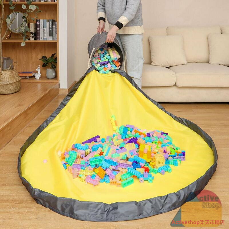 おもちゃ箱 収納ボックス おもちゃ 収納 簡単 片付け プレイマット 水洗い 蓋付き ブラック グレー 恐竜 カラー お手伝い 子供 プレゼント