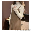 プリーツ ロング キャミソール ワンピース ミモレ丈 カジュアル 上品 きれいめ / レディース ロングワンピース 無地 ゆったり シンプル 清楚 オフィス