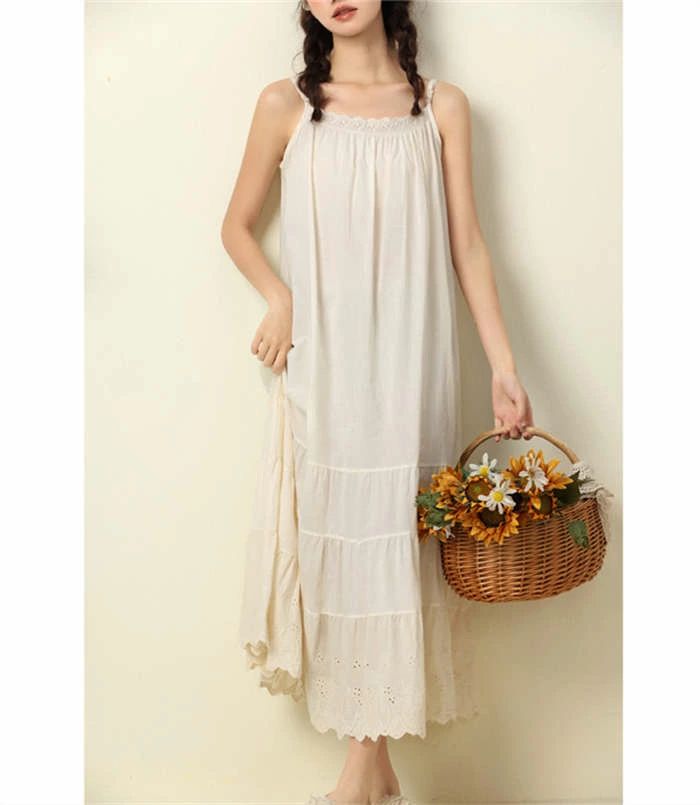 ロングペチワンピース レディース インナーワンピース キャミソール 森ガール ロン...