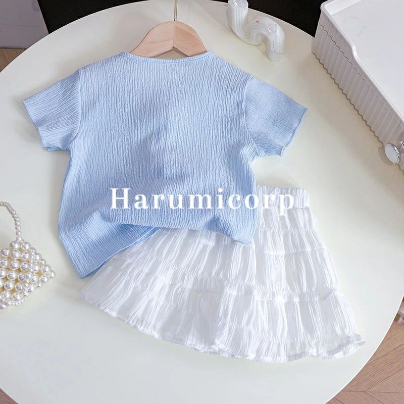 セットアップ キッズ 夏服 半袖 2点セット トップス 半袖 スカート 女の子 上下セ...