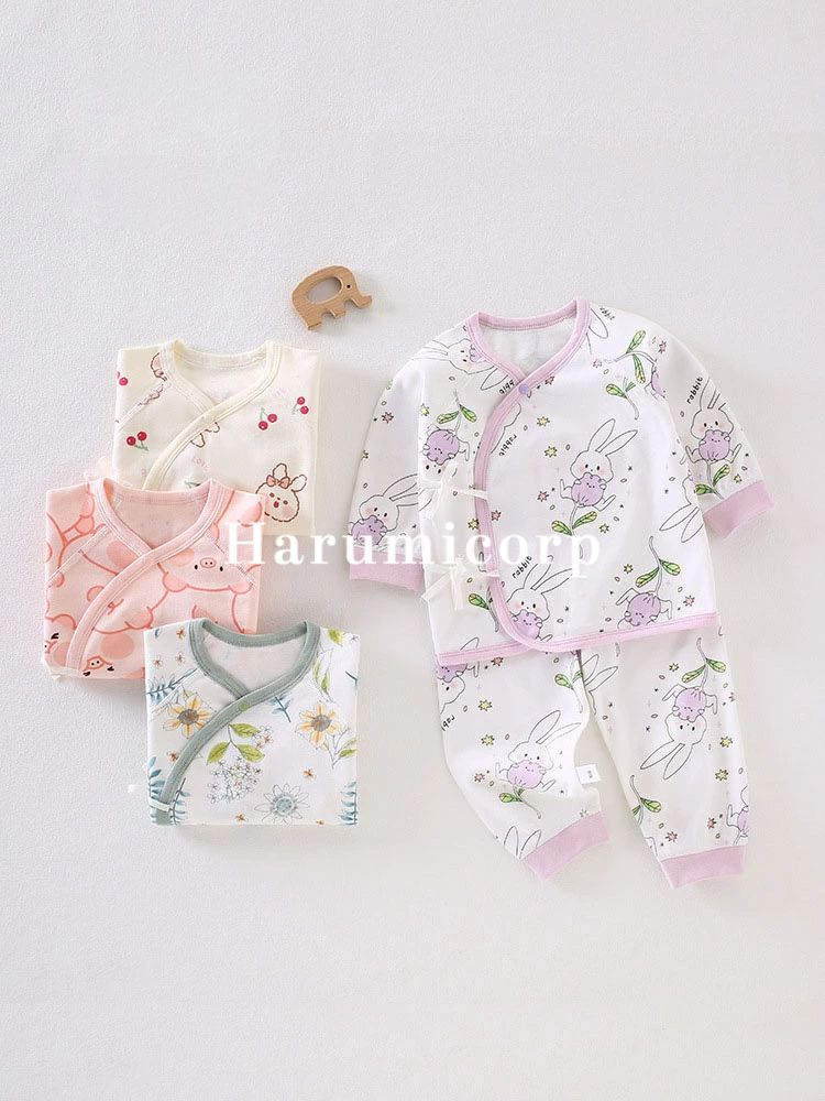 ベビー服 セットアップ キッズ 綿100％ 6色 新生児 服 女の子 男の子 ルームウェア...