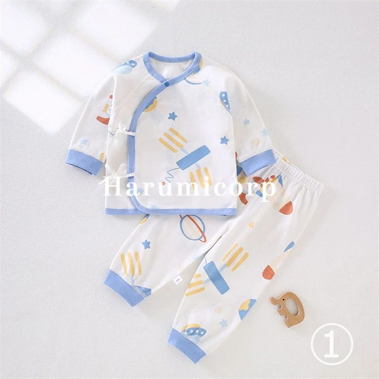ベビー服 セットアップ キッズ 綿100％ 6色 新生児 服 女の子 男の子 ルームウェア...